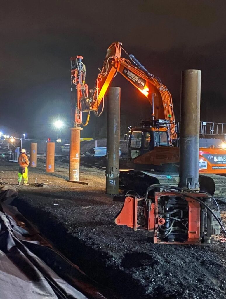 Mini piling services in Brent with compact rig
