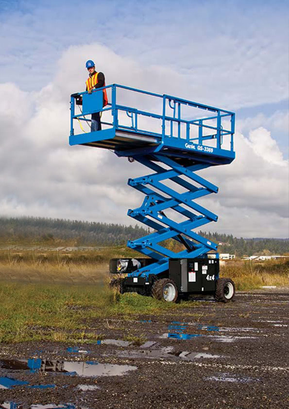 Rough terrain scissor lift Hire Brent